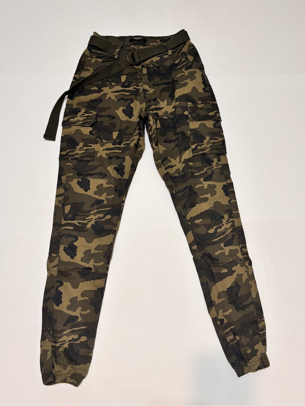 American Bazi Camouflage Cargo Joggers - Olive Camo